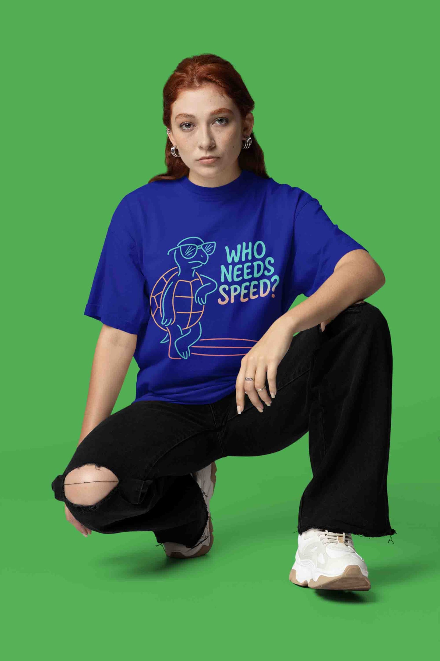 Who Needs Speed? Women Oversized Tee