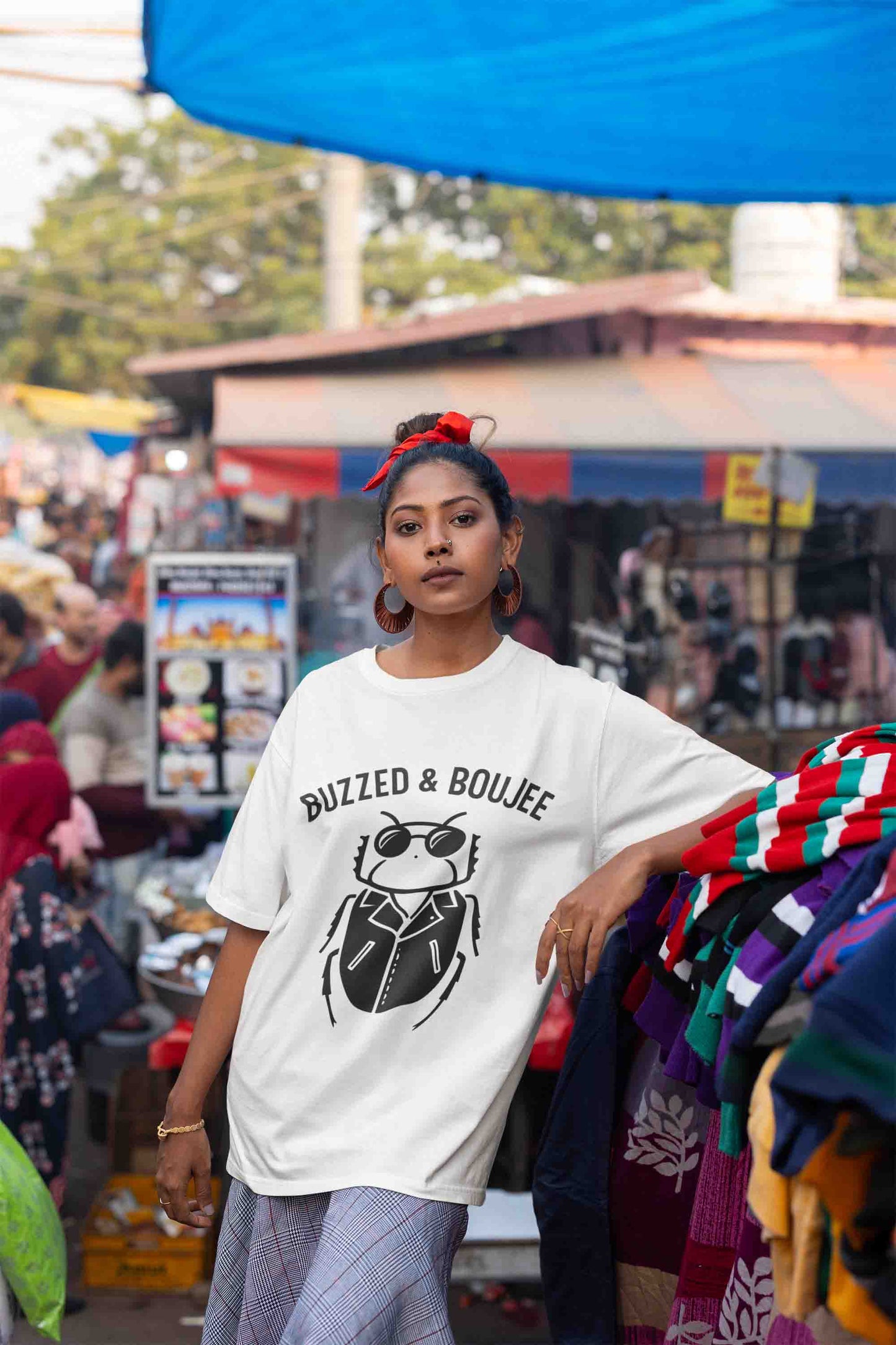 Buzzed & Boujee Oversized Tee-Women
