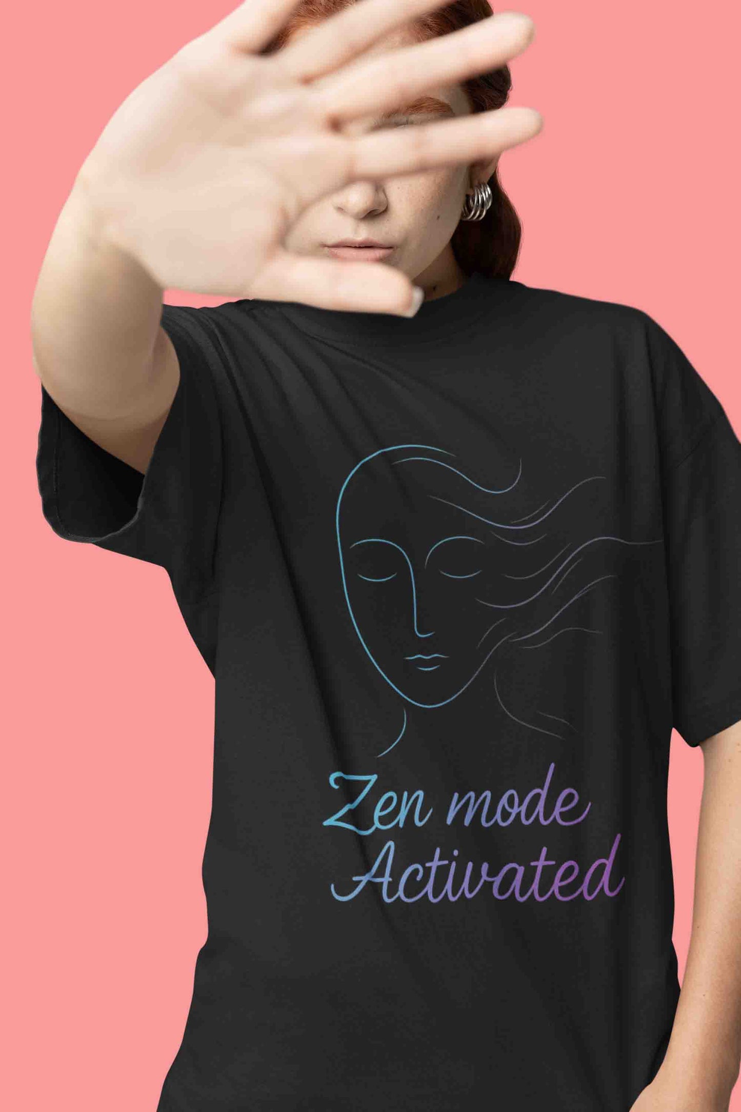 Zen Mode: Activated (Black) - Women Oversized Tee