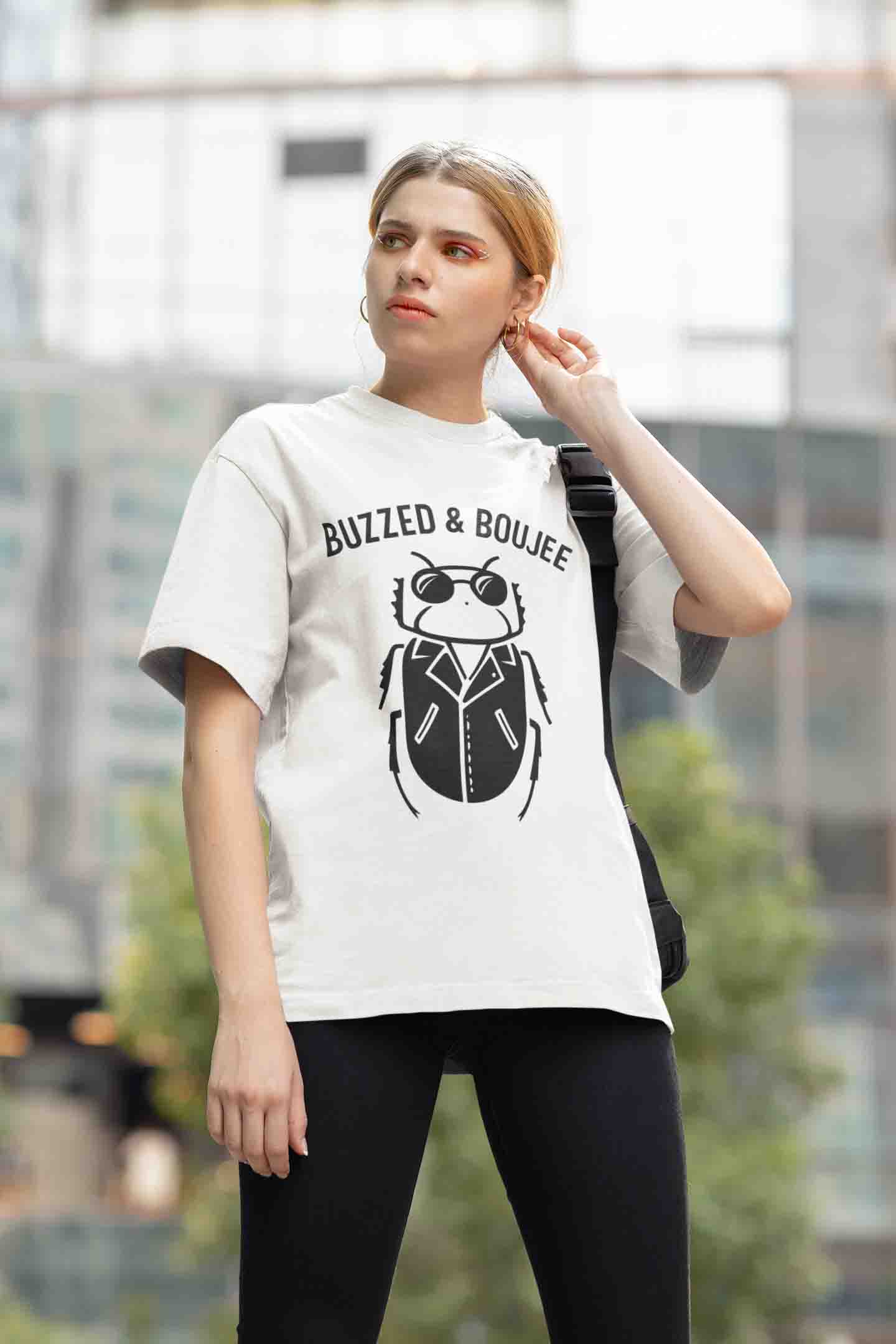 Buzzed & Boujee Oversized Tee-Women