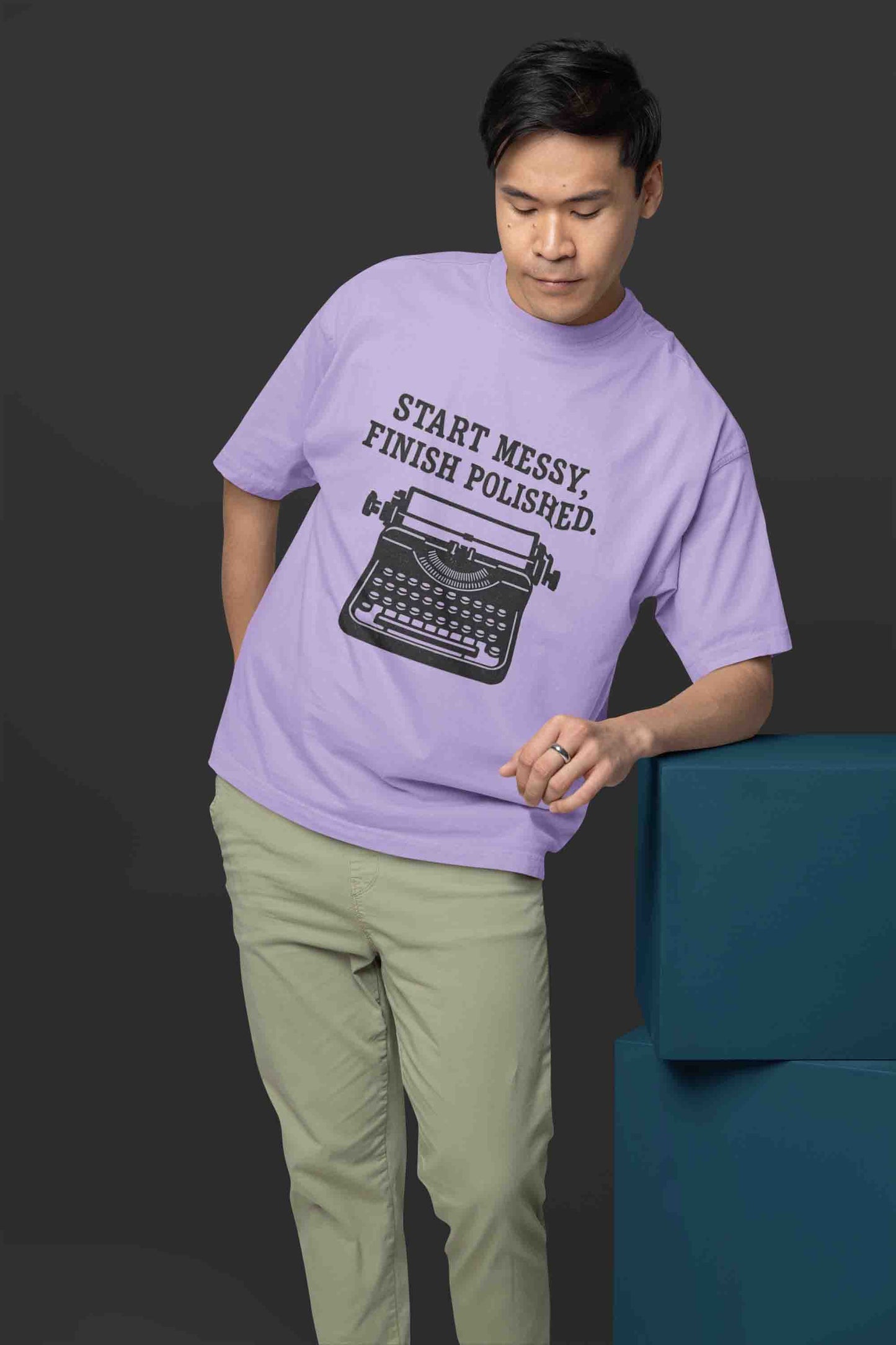 Start Messy - Men Oversized Tee