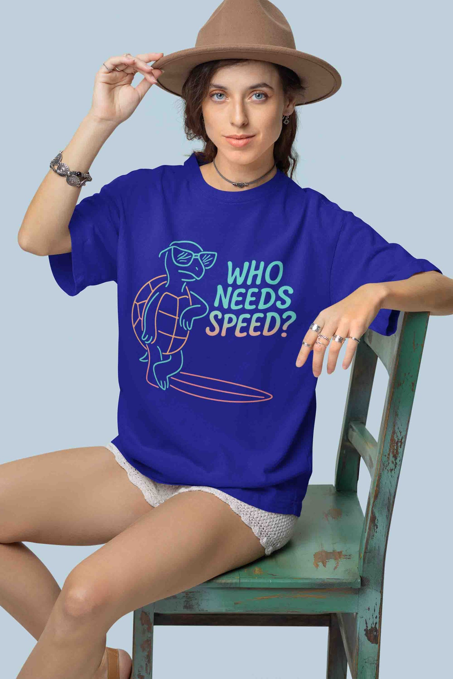 Who Needs Speed? Women Oversized Tee