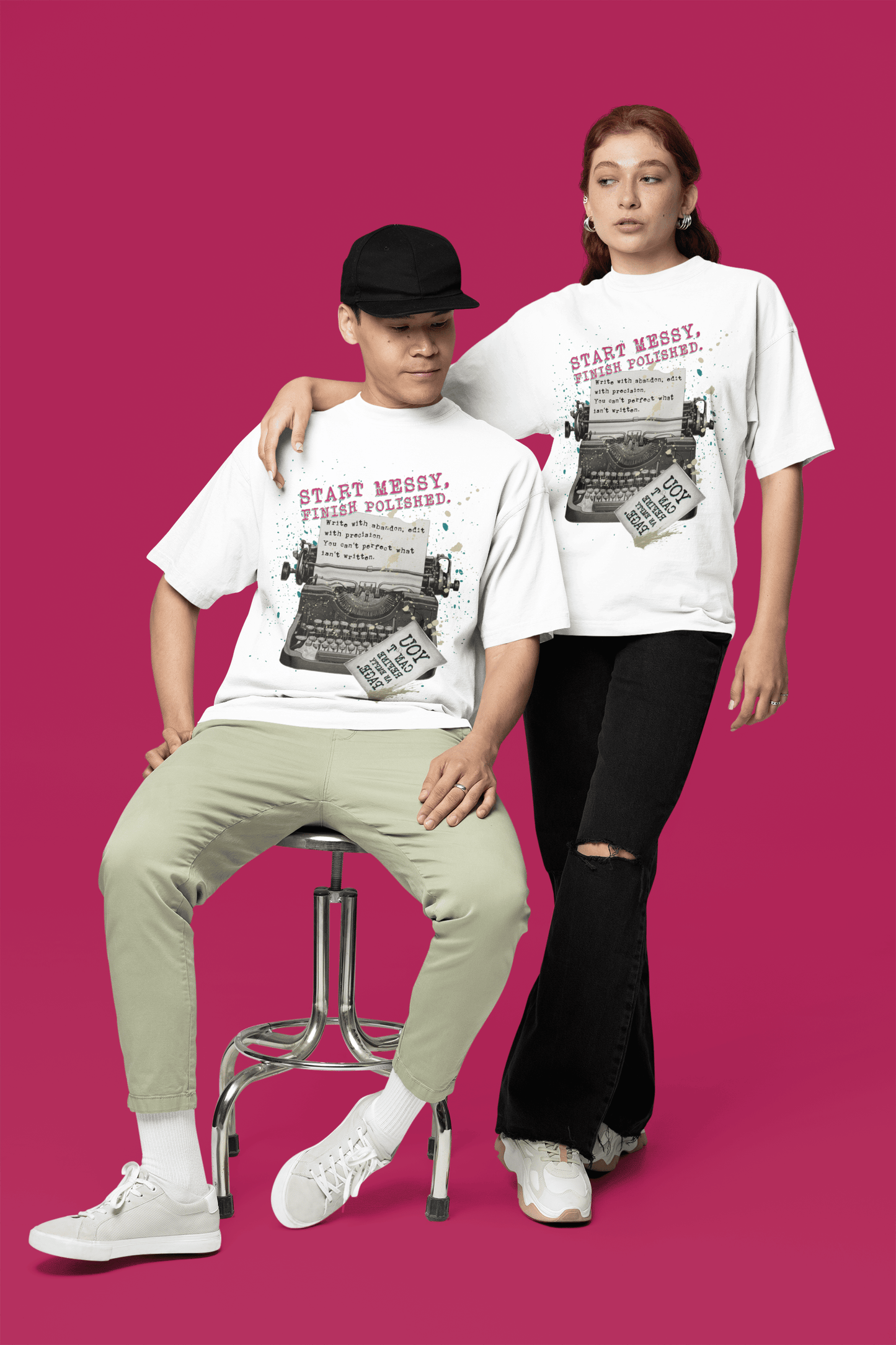 Start Messy, Finish Polished Oversized T-Shirt | The OddBall Wagon