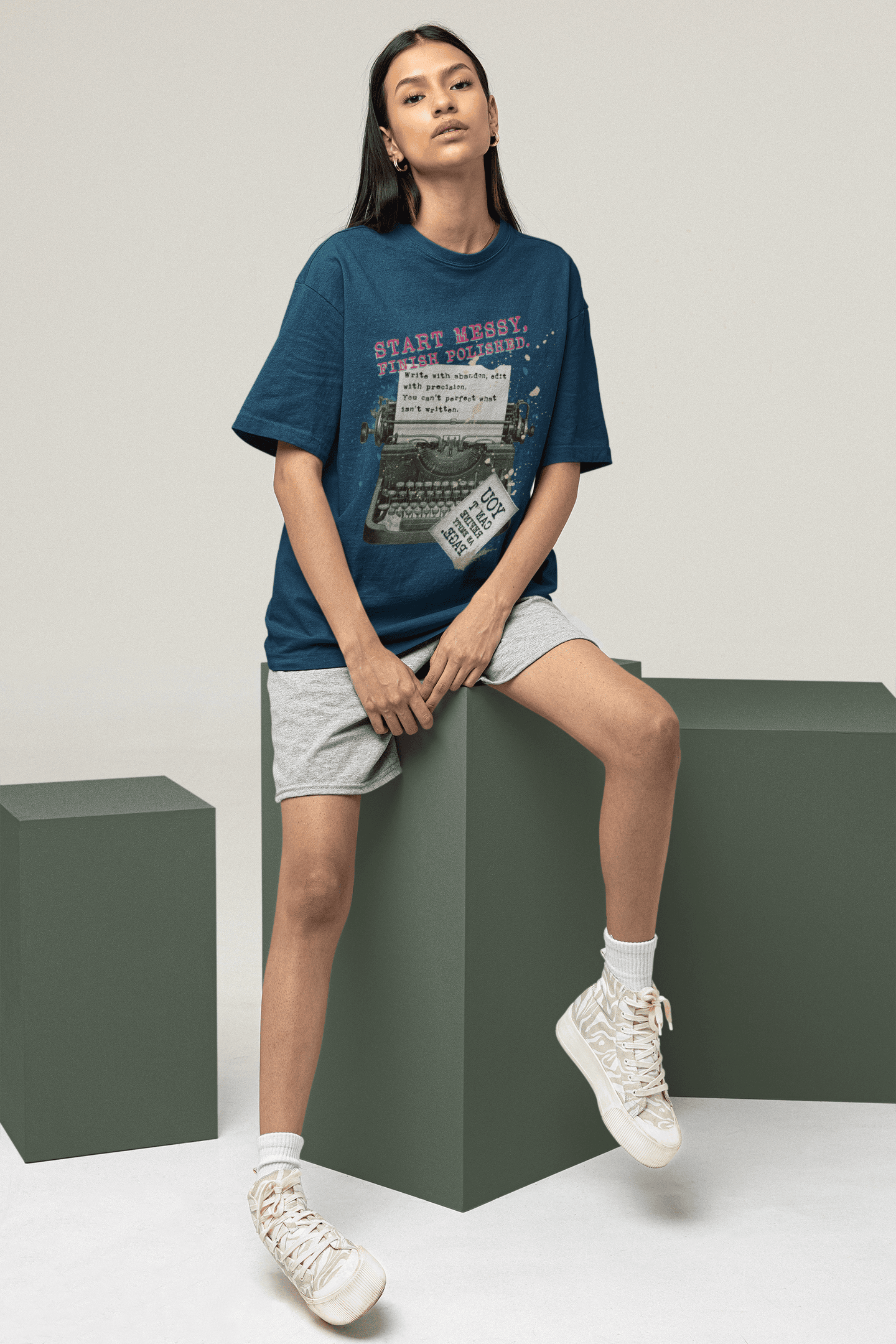 Start Messy, Finish Polished Oversized T-Shirt | The OddBall Wagon