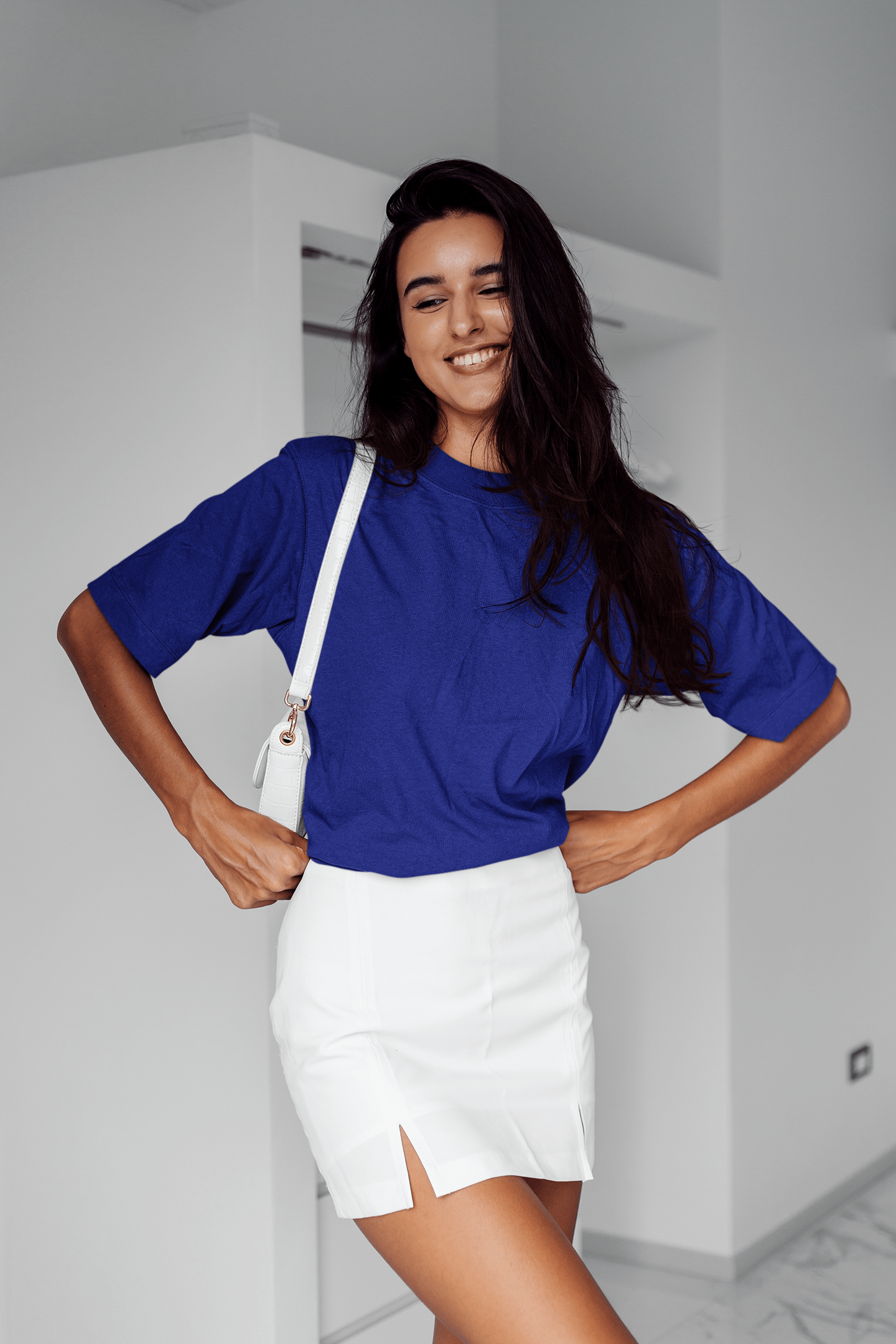 Women’s Oversized T-Shirt – Royal Blue