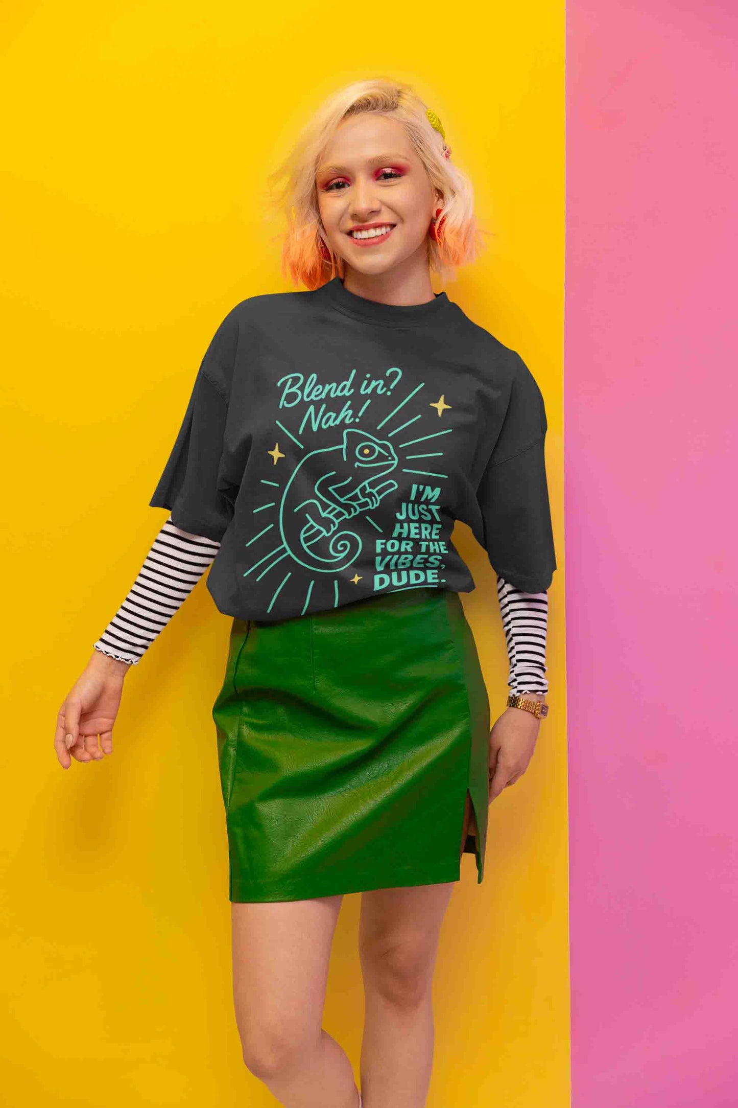 Blend In? Nah. Women Oversized Tee