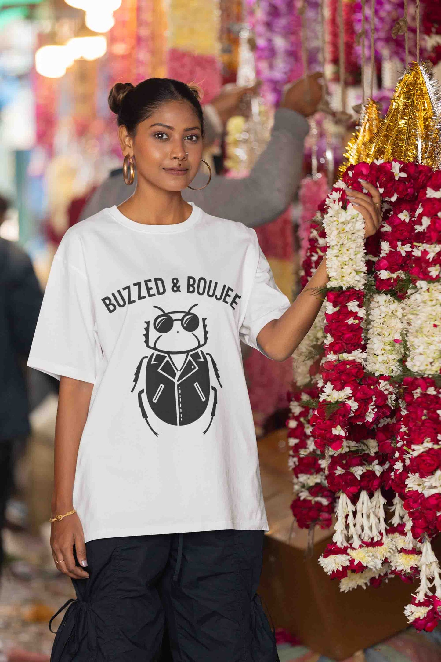 Buzzed & Boujee Oversized Tee-Women