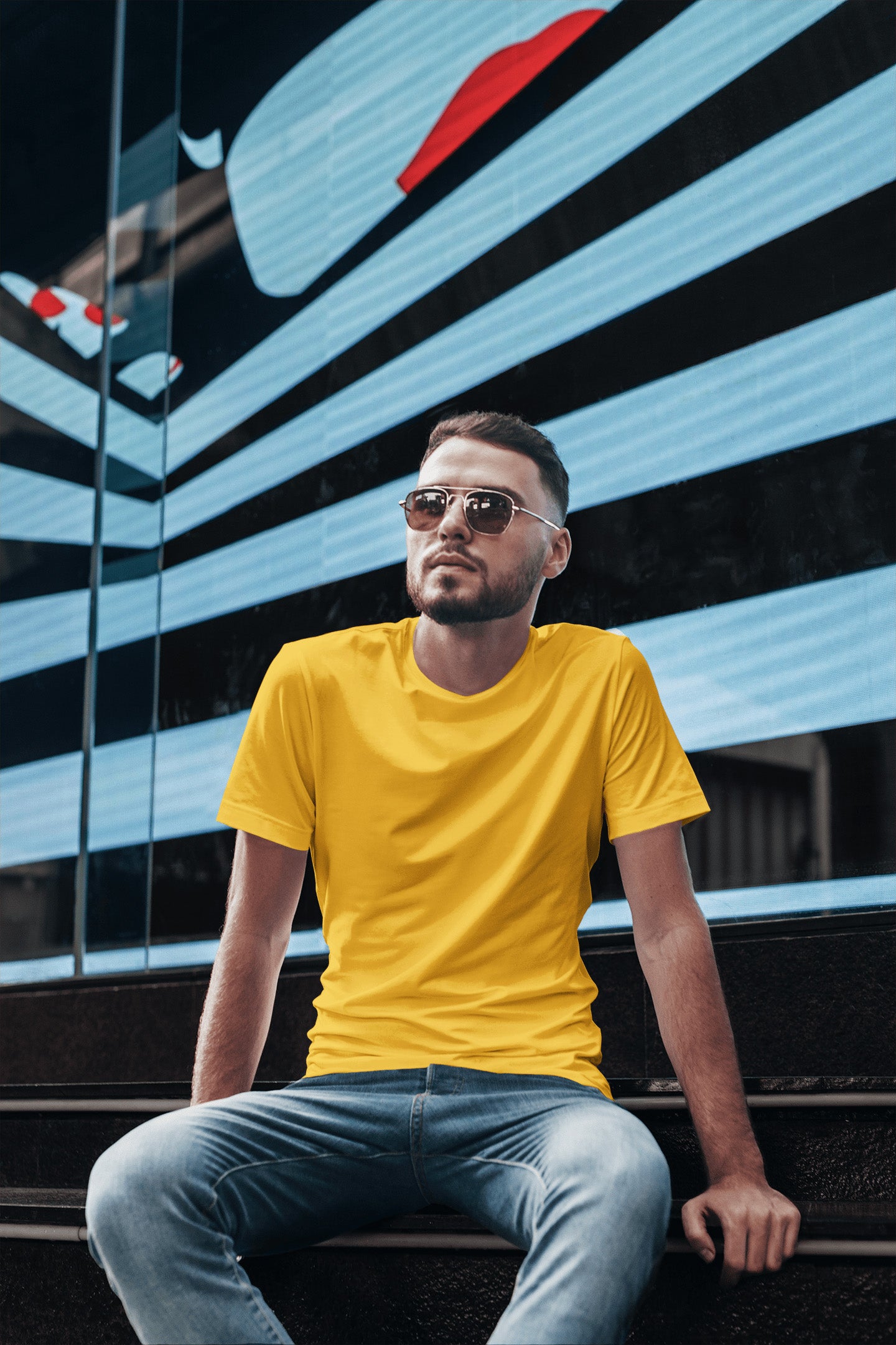 Men's Classic Fit T-Shirt - Golden Yellow | The OddBall Wagon