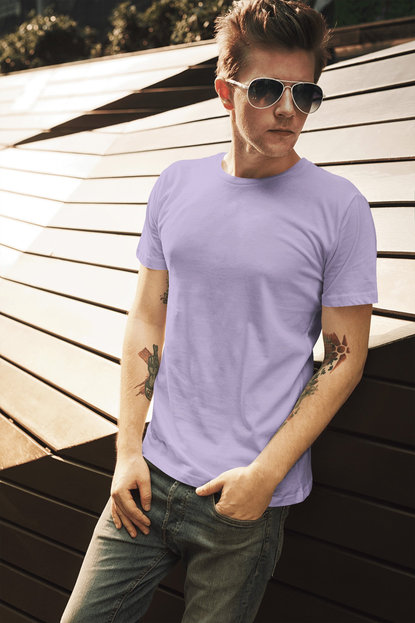 Men's Classic Fit T-Shirt - Iris Lavendar | The OddBall Wagon