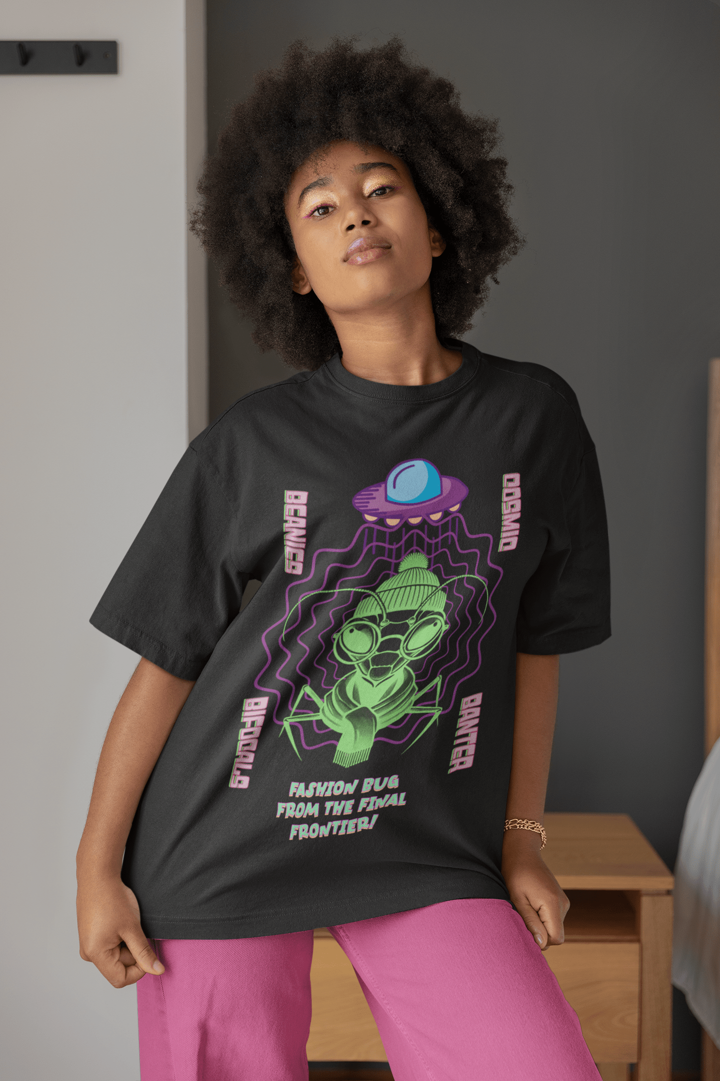 Cosmic Bug Oversized T-Shirt | The OddBall Wagon