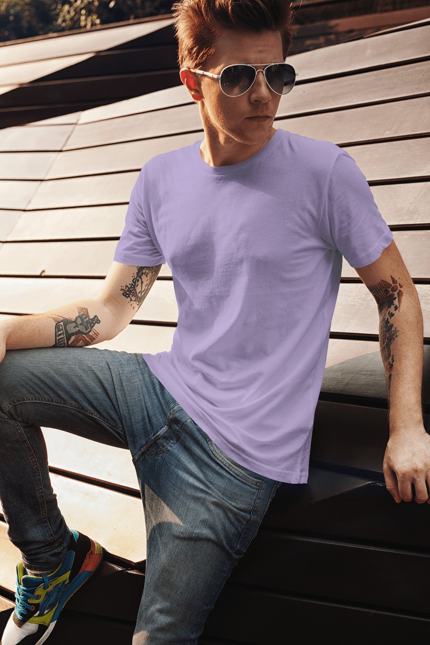 Men's Classic Fit T-Shirt - Iris Lavendar | The OddBall Wagon
