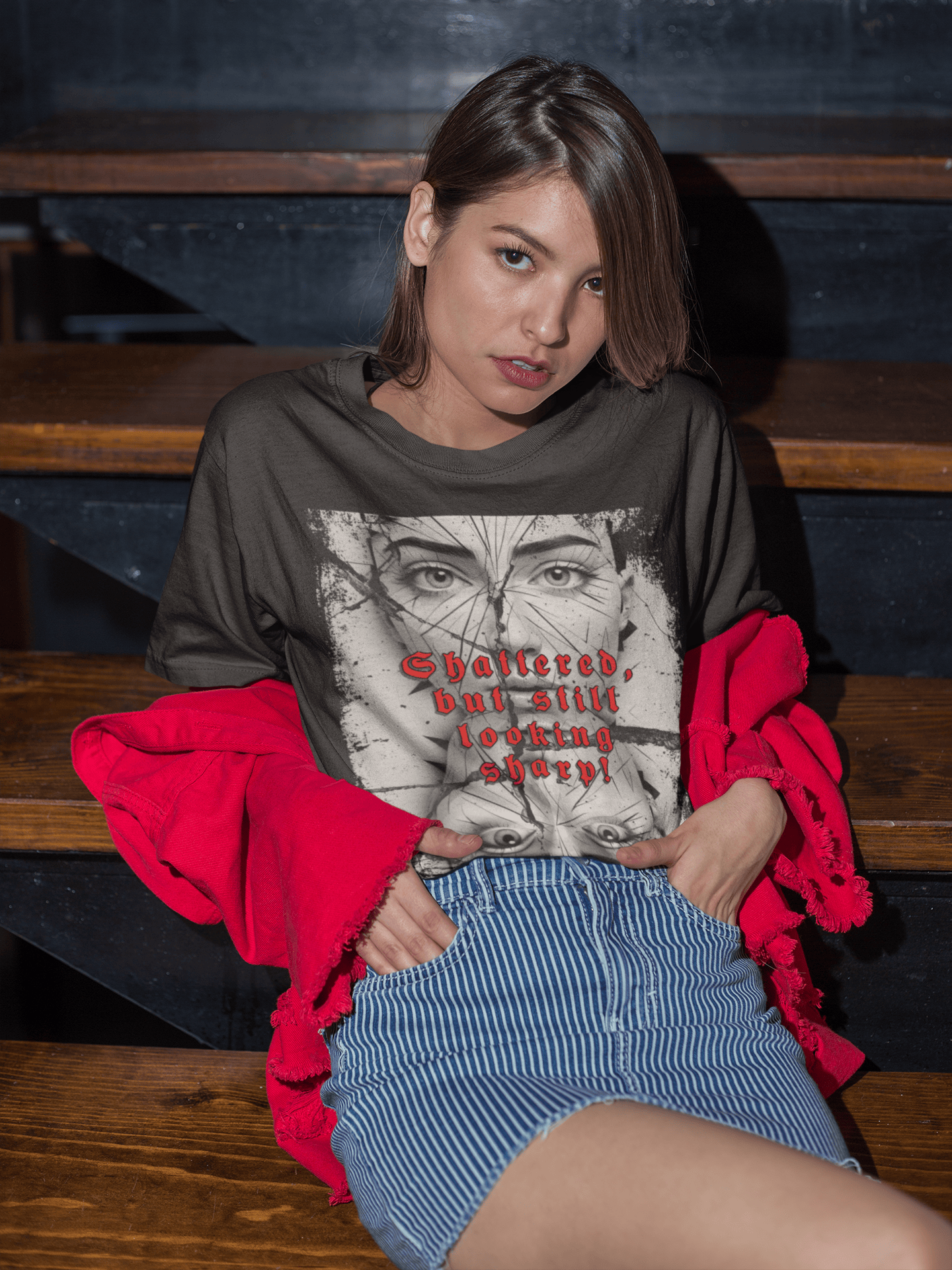 Shattered Reflections Oversized T-Shirt | The OddBall Wagon