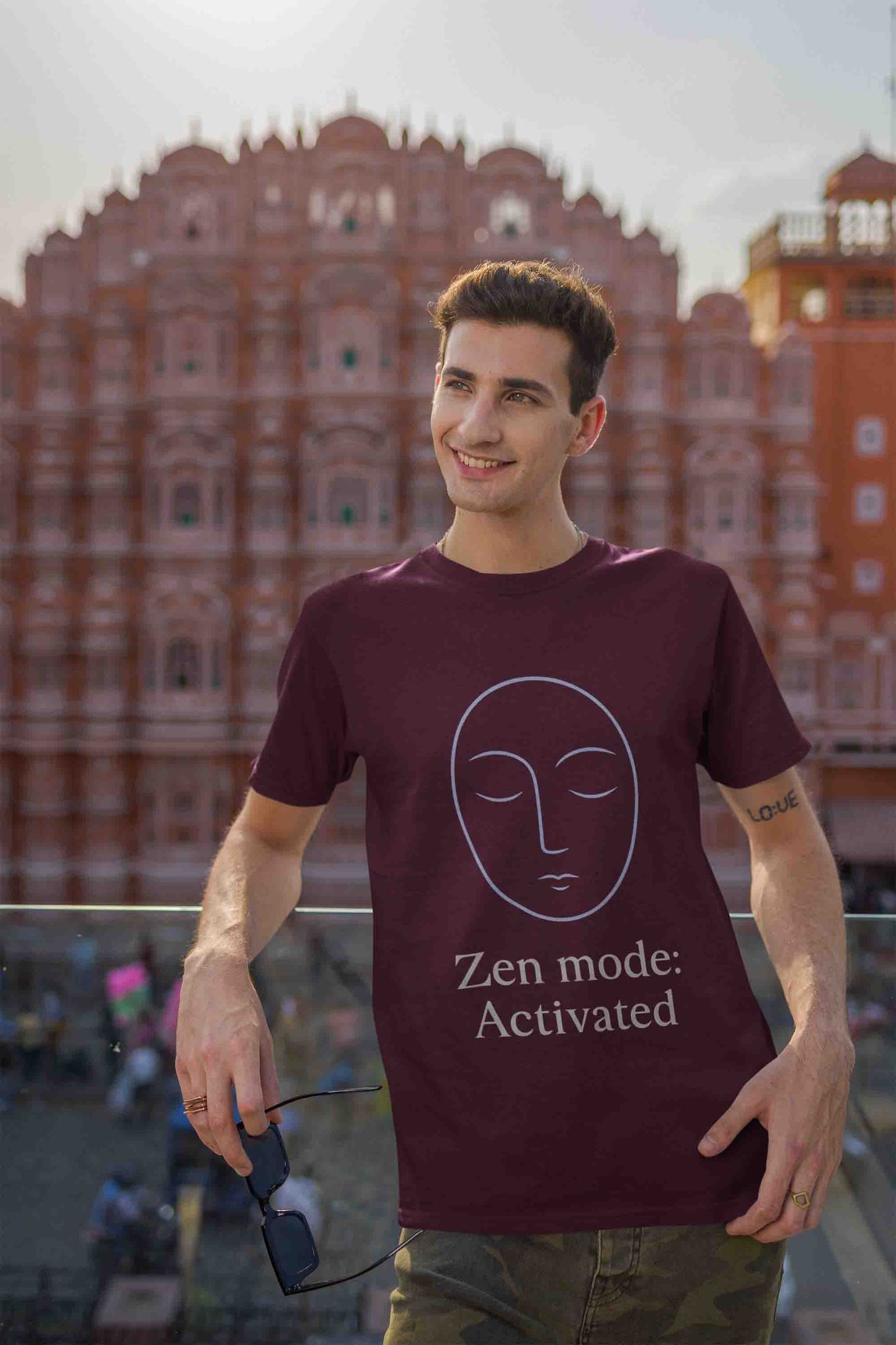 Zen Mode: Activated (Burgundy) - Men Oversized Tee