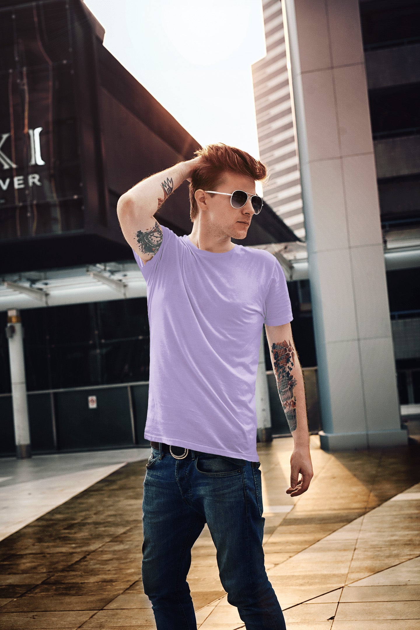Men's Classic Fit T-Shirt - Iris Lavendar | The OddBall Wagon