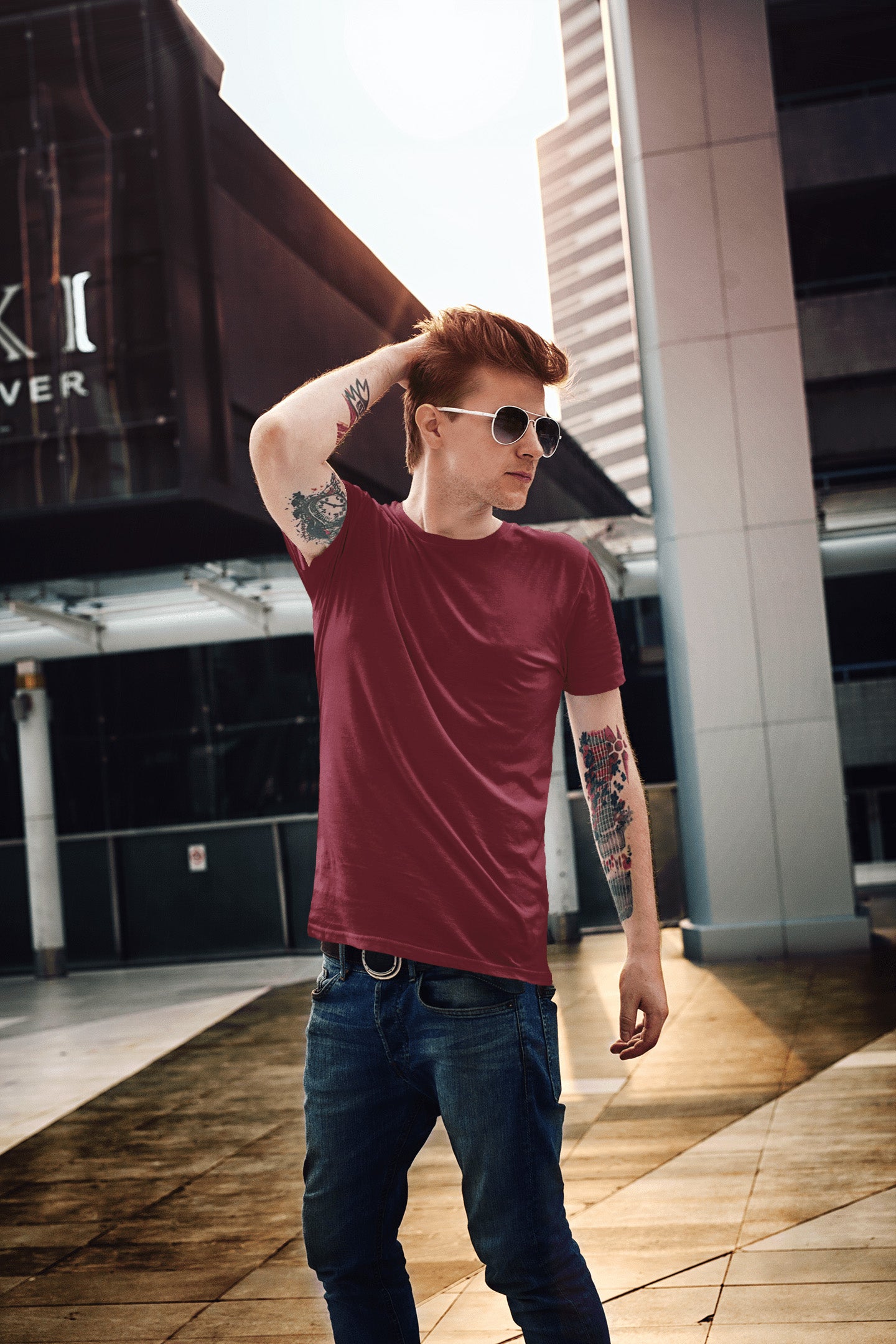 Men's Classic Fit T-Shirt - Maroon | The OddBall Wagon