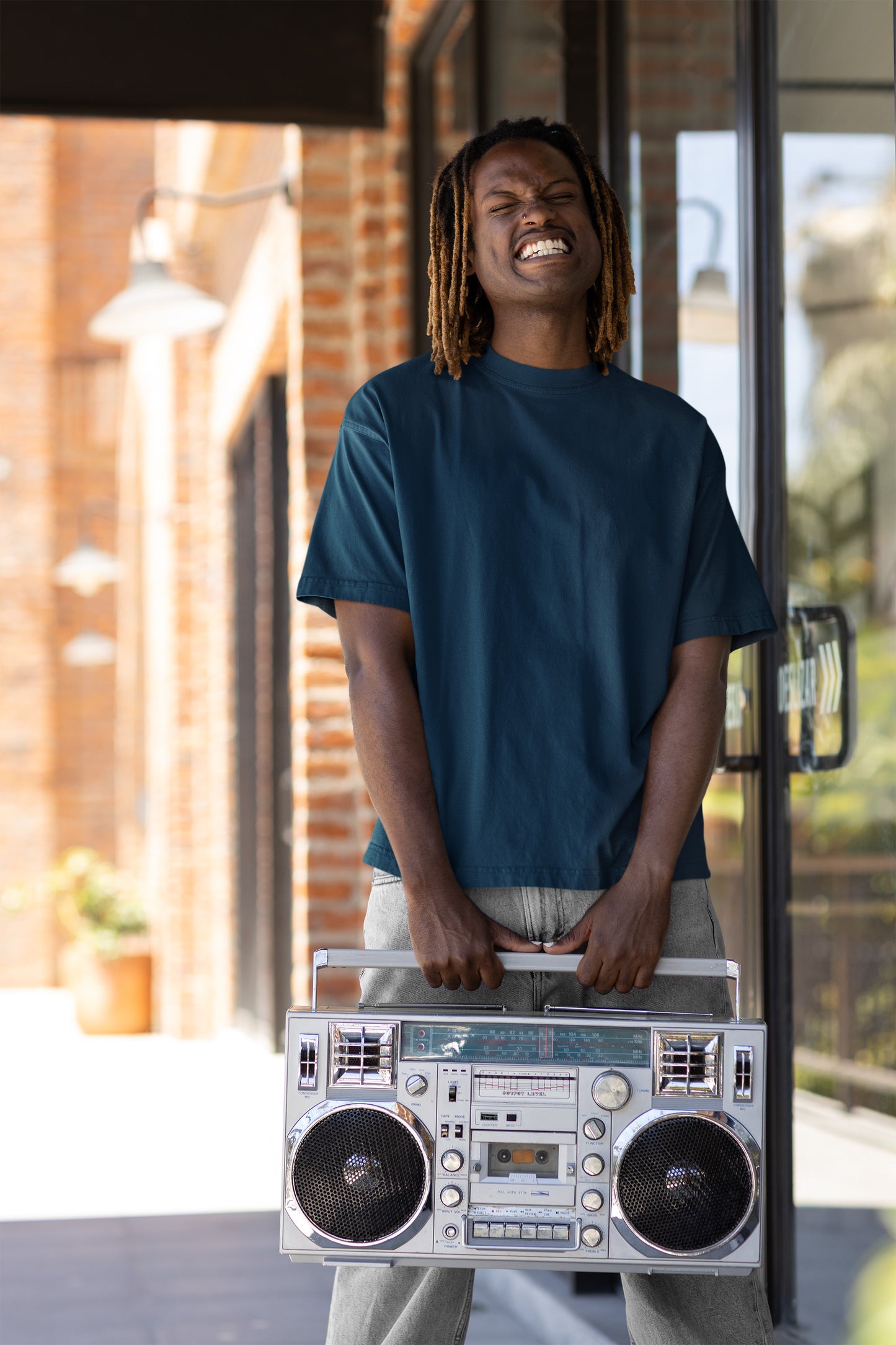 Men’s Oversized T-Shirt – Navy Blue
