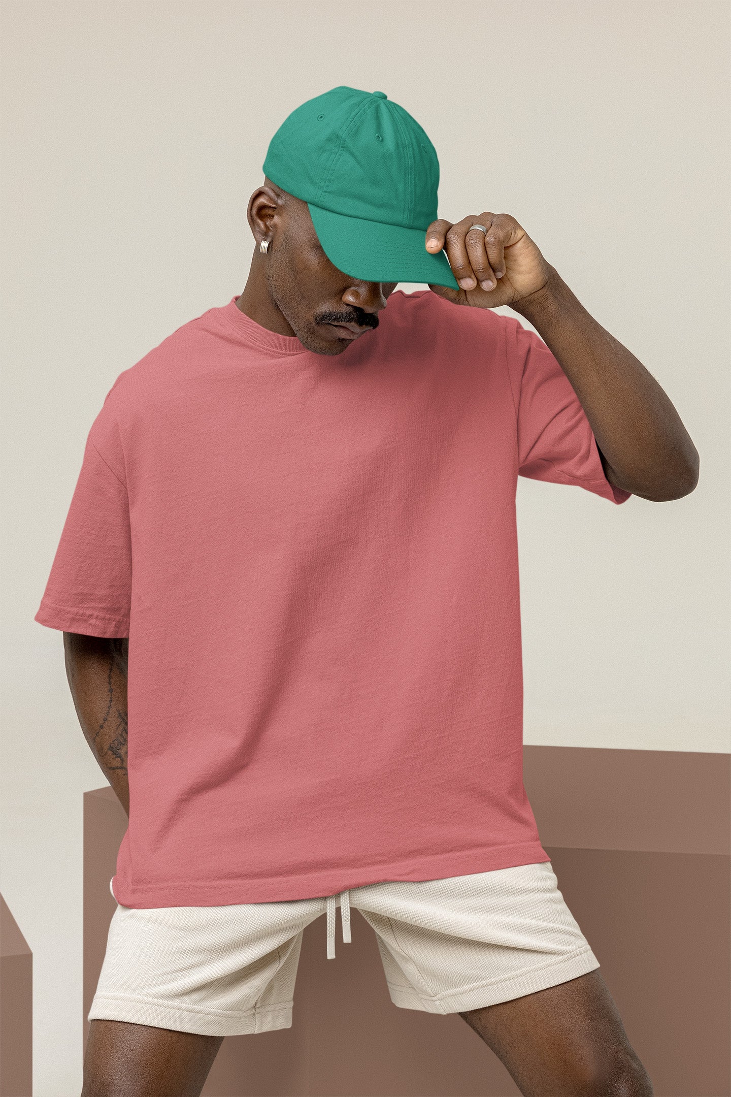 Men’s Oversized T-Shirt – Dusty Rose