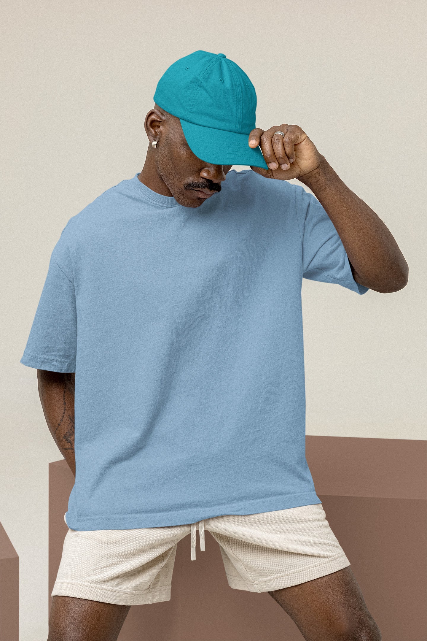 Men’s Oversized T-Shirt – Baby Blue