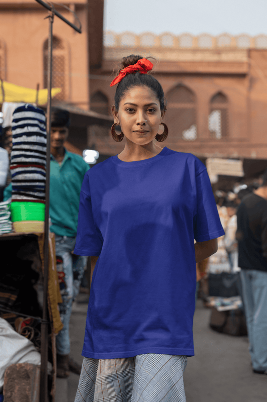 Women’s Oversized T-Shirt – Royal Blue