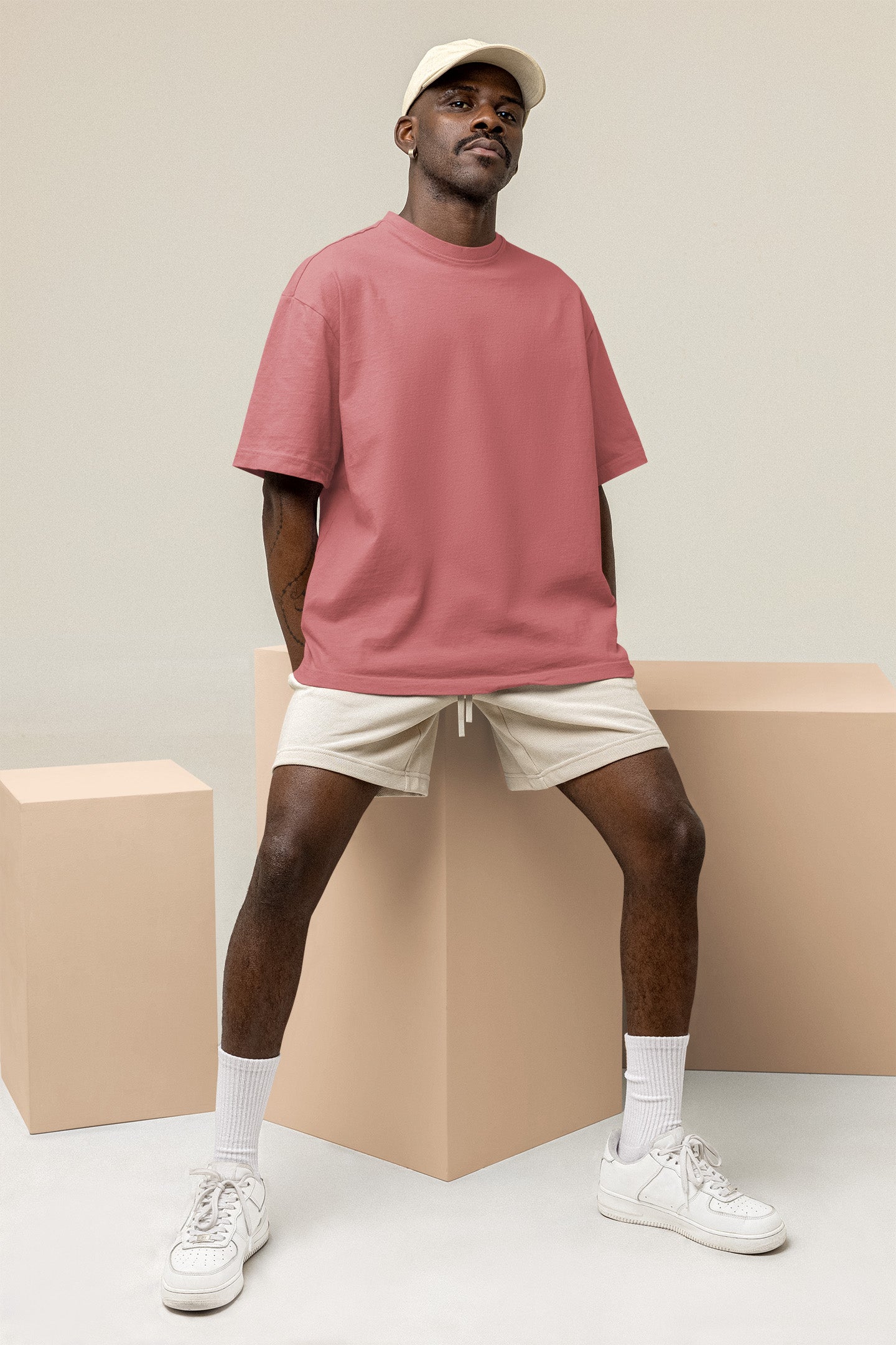 Men’s Oversized T-Shirt – Dusty Rose