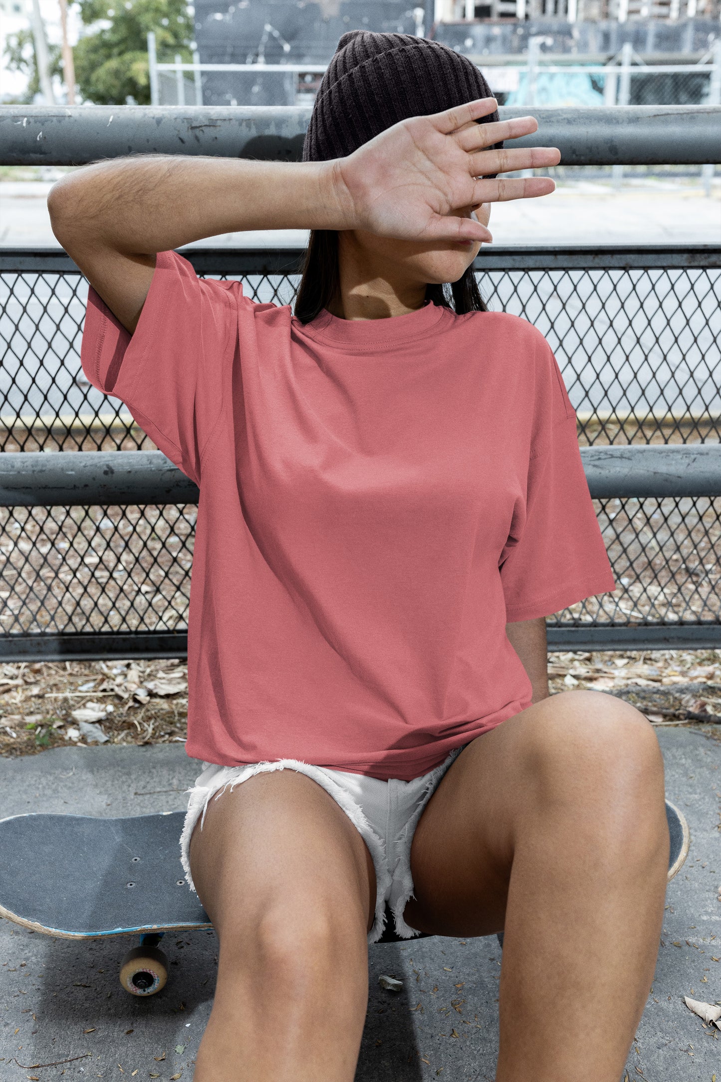 Women’s Oversized T-Shirt – Dusty Rose
