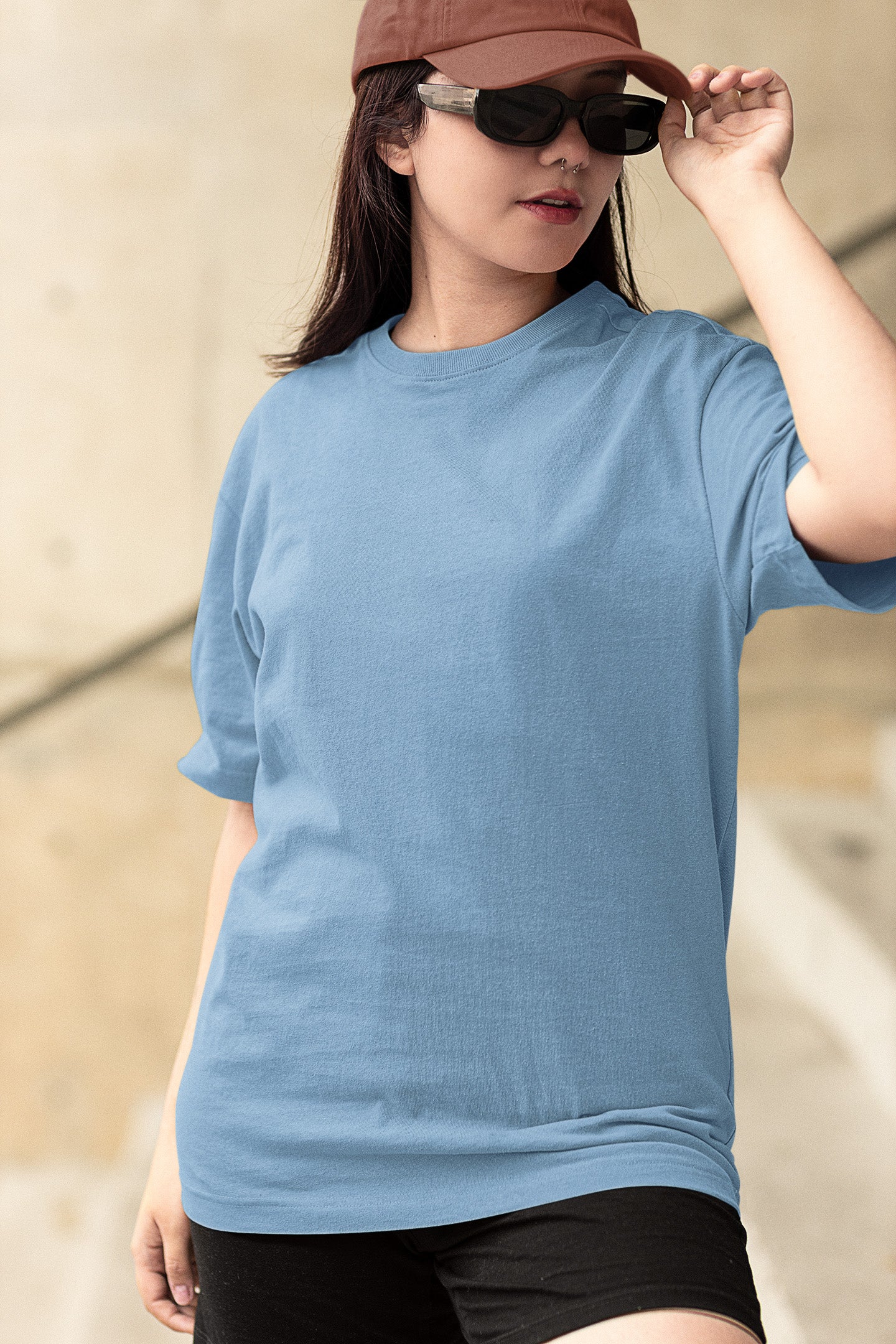 Women’s Oversized T-Shirt – Baby Blue