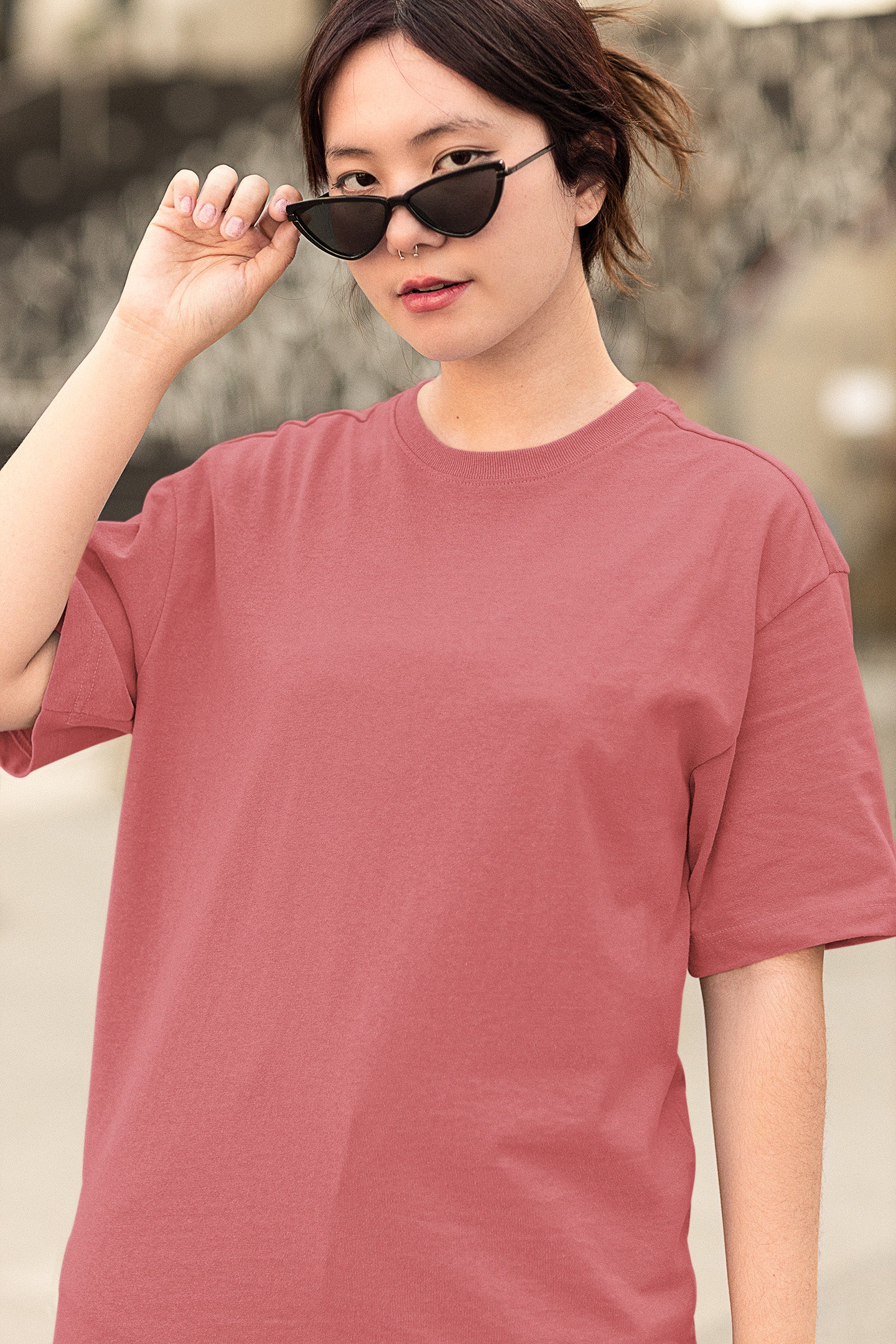 Women’s Oversized T-Shirt – Dusty Rose