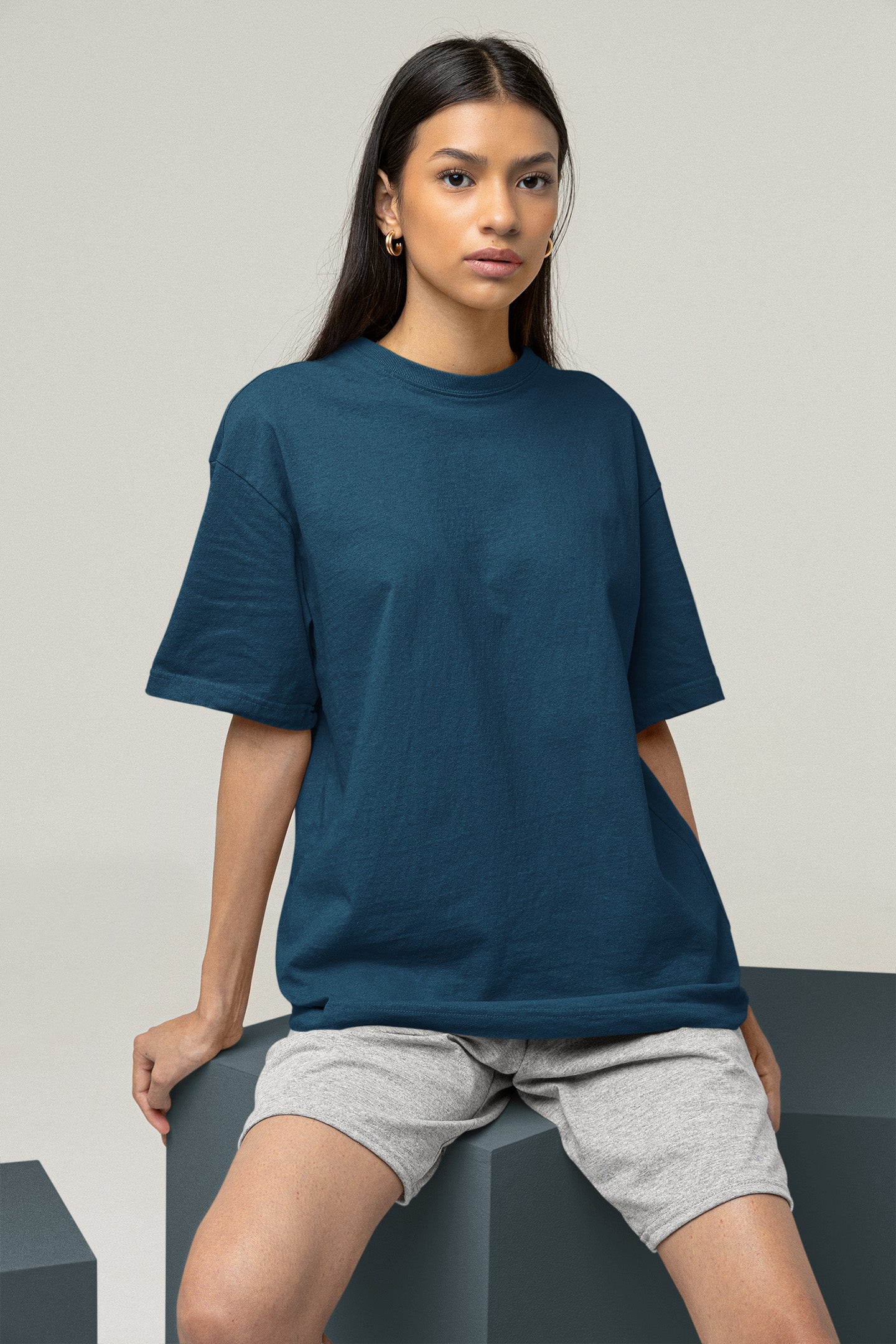 Women’s Oversized T-Shirt – Navy Blue