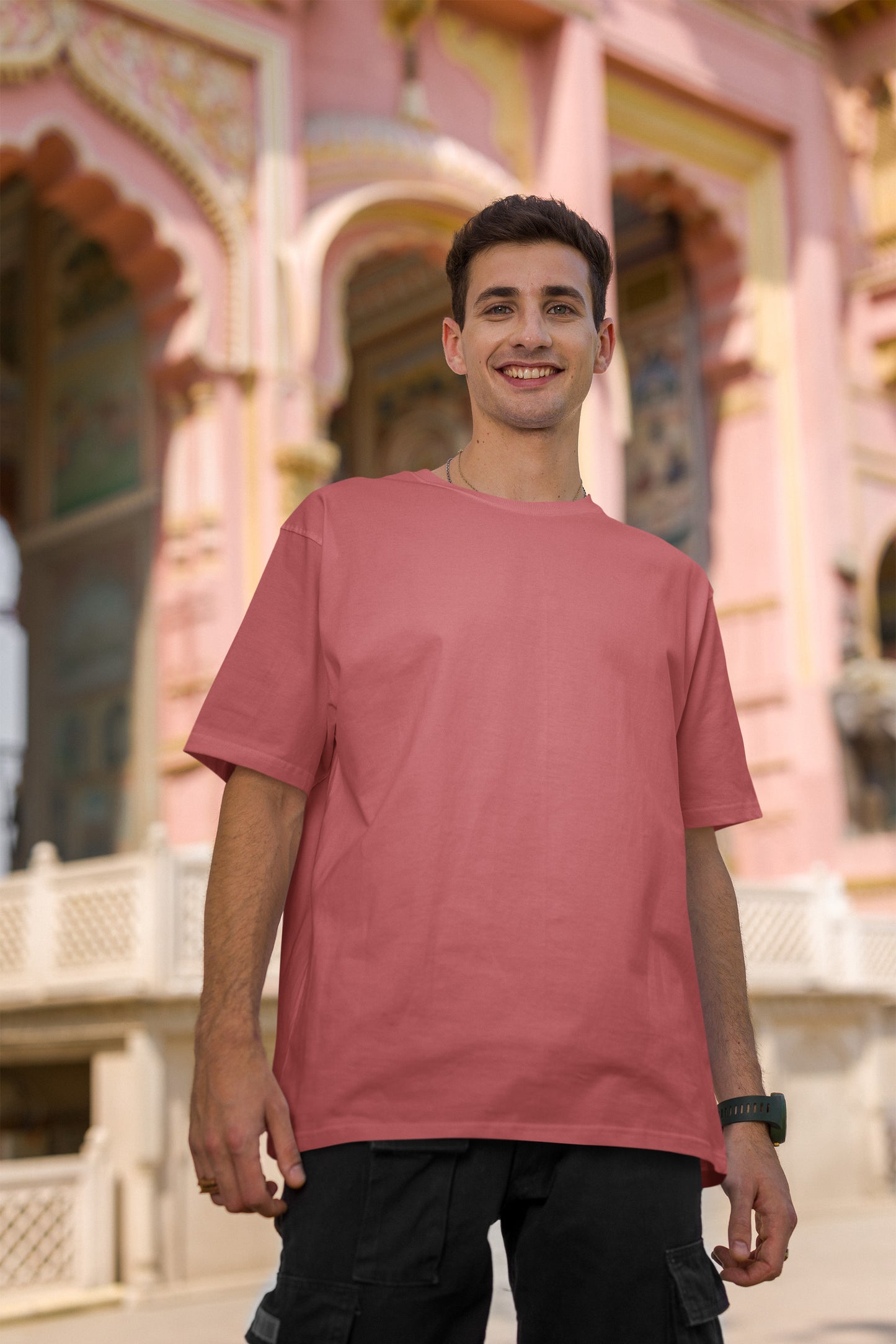Men’s Oversized T-Shirt – Dusty Rose
