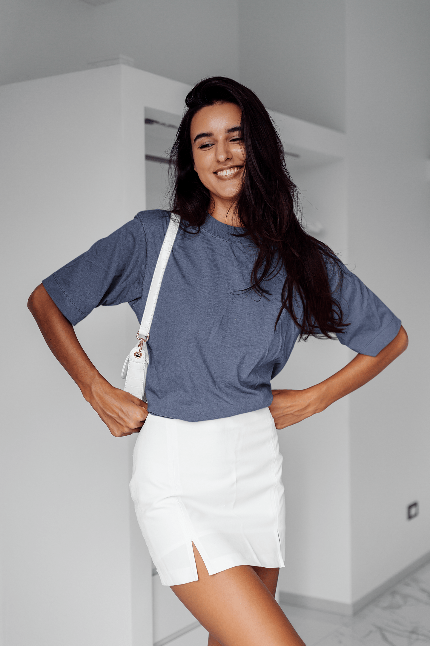 Women’s Oversized T-Shirt – Steel Grey